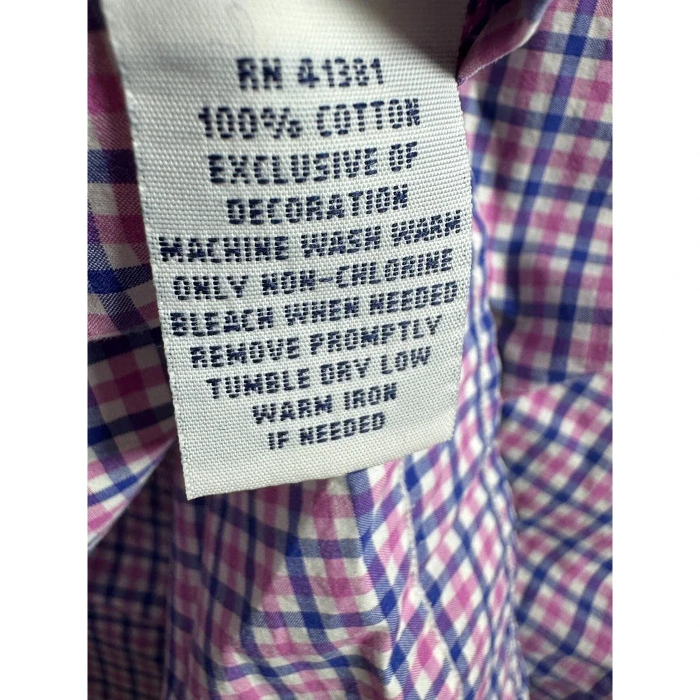 Polo Ralph Lauren Button up Shirt Gingham Check Mens Medium 100% Cotton